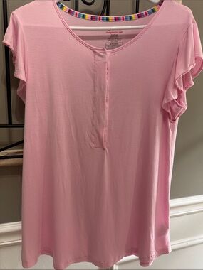 magnetic me Pink Short Sleeve Nursing & Maternity Top 8/10 M modal